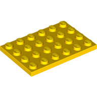 LEGO Yellow Plate 4 x 6 3032 - 303224