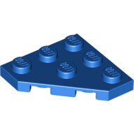 LEGO Blue Wedge, Plate 3 x 3 Cut Corner 2450 - 4246977