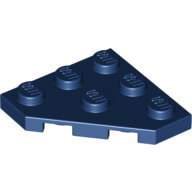 LEGO Dark Blue Wedge, Plate 3 x 3 Cut Corner 2450 - 6110050