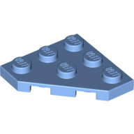 LEGO Medium Blue Wedge, Plate 3 x 3 Cut Corner 2450 - 6003184