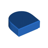 LEGO Blue Tile, Round 1 x 1 Half Circle Extended (Stadium) 24246 - 6268862