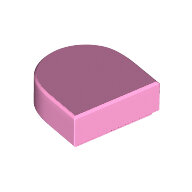 LEGO Bright Pink Tile, Round 1 x 1 Half Circle Extended (Stadium) 24246 - 6258972