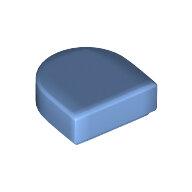 LEGO Medium Blue Tile, Round 1 x 1 Half Circle Extended (Stadium) 24246 - 6172786