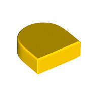 LEGO Yellow Tile, Round 1 x 1 Half Circle Extended (Stadium) 24246 - 6300104