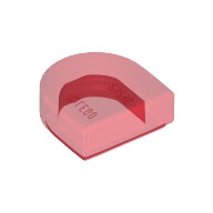 LEGO Trans-Red Tile, Round 1 x 1 Half Circle Extended (Stadium) 24246 - 6264033