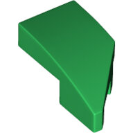 LEGO Green Wedge 2 x 1 x 2/3 with Stud Notch Left 29120 - 6290602