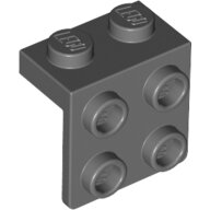 LEGO Dark Bluish Gray Bracket 1 x 2 - 2 x 2 44728 - 4277928