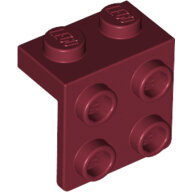 LEGO Dark Red Bracket 1 x 2 - 2 x 2 44728 - 6267486