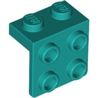 LEGO Dark Turquoise Bracket 1 x 2 - 2 x 2 44728 - 6249425