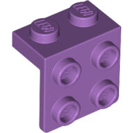 LEGO Medium Lavender Bracket 1 x 2 - 2 x 2 44728 - 6048858