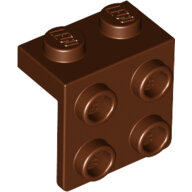 LEGO Reddish Brown Bracket 1 x 2 - 2 x 2 44728 - 6117976