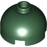 LEGO Dark Green Brick, Round 2 x 2 Dome Top - Hollow Stud with Bottom Axle Holder x Shape + Orientation 553c - 4265392