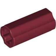 LEGO Dark Red Technic, Axle Connector 2L (Smooth with x Hole + Orientation) 6538c - 6331093