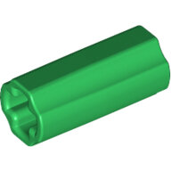 LEGO Green Technic, Axle Connector 2L (Smooth with x Hole + Orientation) 6538c - 4654508