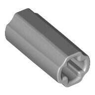 LEGO Light Bluish Gray Technic, Axle Connector 2L (Smooth with x Hole + Orientation) 6538c - 4512360