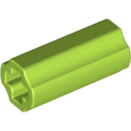 LEGO Lime Technic, Axle Connector 2L (Smooth with x Hole + Orientation) 6538c - 6302735