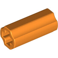 LEGO Orange Technic, Axle Connector 2L (Smooth with x Hole + Orientation) 6538c - 6143028
