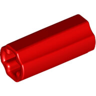 LEGO Red Technic, Axle Connector 2L (Smooth with x Hole + Orientation) 6538c - 4513174