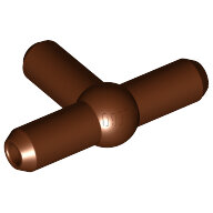 LEGO Reddish Brown Pneumatic T Piece Second Version (T Bar with Ball in Center) 4697b - 6258995