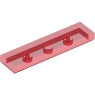 LEGO Trans-Red Tile 1 x 4 2431 - 4590990