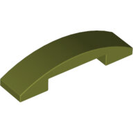 LEGO Olive Green Slope, Curved 4 x 1 Double 93273 - 6016482