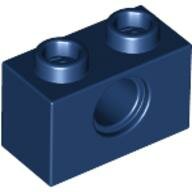 LEGO Dark Blue Technic, Brick 1 x 2 with Hole 3700 - 4254830