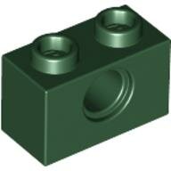 LEGO Dark Green Technic, Brick 1 x 2 with Hole 3700 - 4257584
