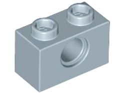LEGO Sand Blue Technic, Brick 1 x 2 with Hole 3700 - 4153768