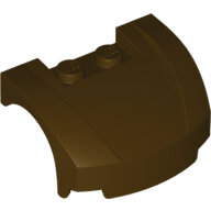 LEGO Dark Brown Vehicle, Mudguard 3 x 4 x 1 2/3 Curved Front 98835 - 6051183