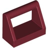 LEGO Dark Red Tile, Modified 1 x 2 with Bar Handle 2432 - 4163461