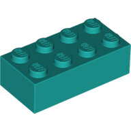 LEGO Dark Turquoise Brick 2 x 4 3001 - 4143667