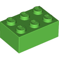 LEGO Bright Green Brick 2 x 3 3002 - 6366701
