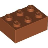 LEGO Dark Orange Brick 2 x 3 3002 4165998 BrickPlaza D