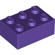 LEGO Dark Purple Brick 2 x 3 3002 - 6366705