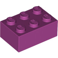 LEGO Magenta Brick 2 x 3 3002 - 4247226
