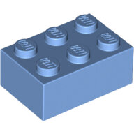 LEGO Medium Blue Brick 2 x 3 3002 - 4210130