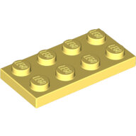 LEGO Bright Light Yellow Plate 2 x 4 3020 - 6296524