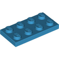 LEGO Dark Azure Plate 2 x 4 3020 - 6210675