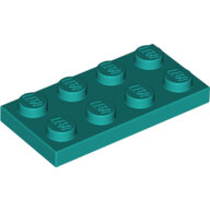 LEGO Dark Turquoise Plate 2 x 4 3020 - 6338181