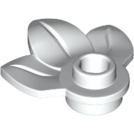 LEGO White Plant Plate, Round 1 x 1 with 3 Leaves 32607 - 6382783
