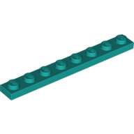 LEGO Dark Turquoise Plate 1 x 8 3460 - 6259921