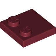 LEGO Dark Red Tile, Modified 2 x 2 with Studs on Edge 33909 - 6214309
