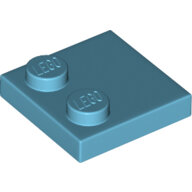 LEGO Medium Azure Tile, Modified 2 x 2 with Studs on Edge 33909 - 6357615