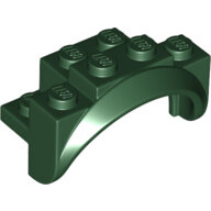 LEGO Dark Green Vehicle, Mudguard 4 x 2 1/2 x 2 with Arch Round, Solid Studs, and Rounded Legs 35789 - 6217897