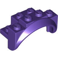 LEGO Dark Purple Vehicle, Mudguard 4 x 2 1/2 x 2 with Arch Round, Solid Studs, and Rounded Legs 35789 - 6336388