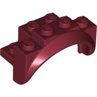 LEGO Dark Red Vehicle, Mudguard 4 x 2 1/2 x 2 with Arch Round, Solid Studs, and Rounded Legs 35789 - 6335327