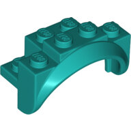 LEGO Dark Turquoise Vehicle, Mudguard 4 x 2 1/2 x 2 with Arch Round, Solid Studs, and Rounded Legs 35789 - 6336510