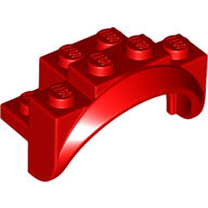 LEGO Red Vehicle, Mudguard 4 x 2 1/2 x 2 with Arch Round, Solid Studs, and Rounded Legs 35789 - 6217896