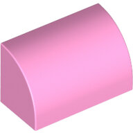 LEGO Bright Pink Slope, Curved 1 x 2 x 1 37352 - 6314374