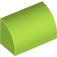 LEGO Lime Slope, Curved 1 x 2 x 1 37352 - 6310290